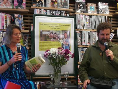 Silke Heiss and Jacques Coetzee at the launch of Greater Matter in Cape Town