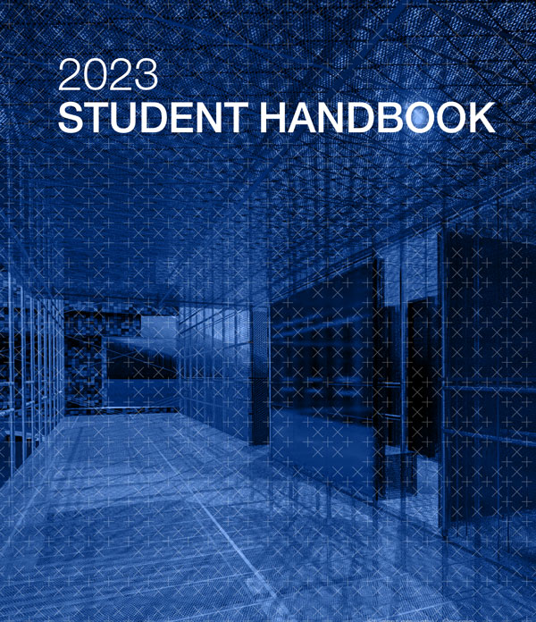 Cover of 2023 student handbook