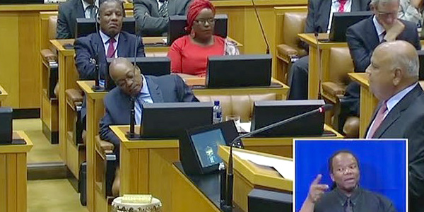 Jacob Zuma sleeping during the budget speech