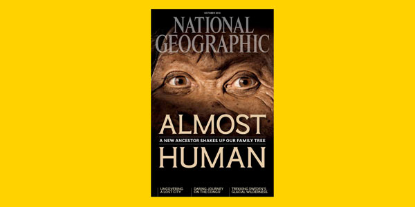 National Geographic book cover for Homo naledi