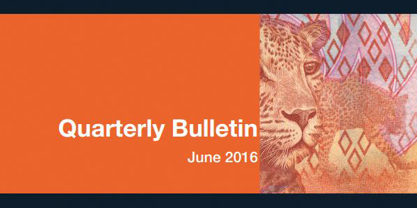 South African Reserve Bank Quarterly Bulletin for June 2016
