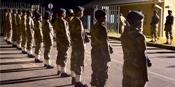 Soldiers of the SANDF deployed as part of the security services during the COVID-19 pandemic ?GovernmentZA/Flicr