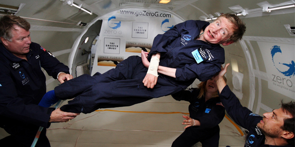 Stephen Hawking in Zero Gravity. ? NASA