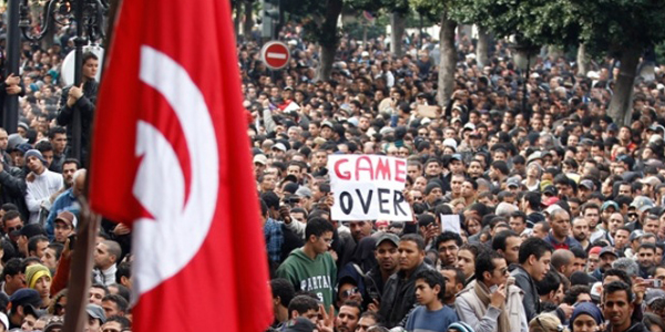 Uprising in Tunisia.