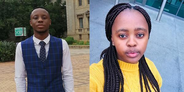 Wits Pharmacy graduates Mbuso Thwala, right, and Mpho Maake and Mbuso Thwala were awarded seed funding for their Ra-Pill innnovation