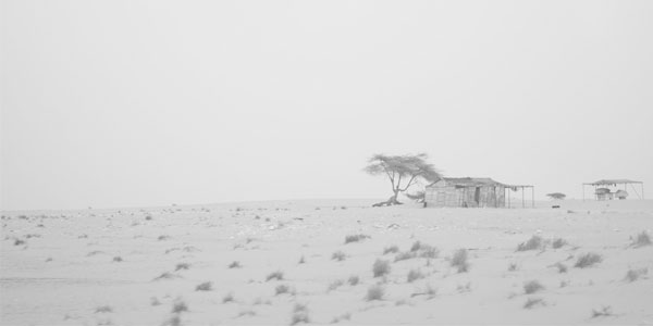 Snowfall in the Sahara desert