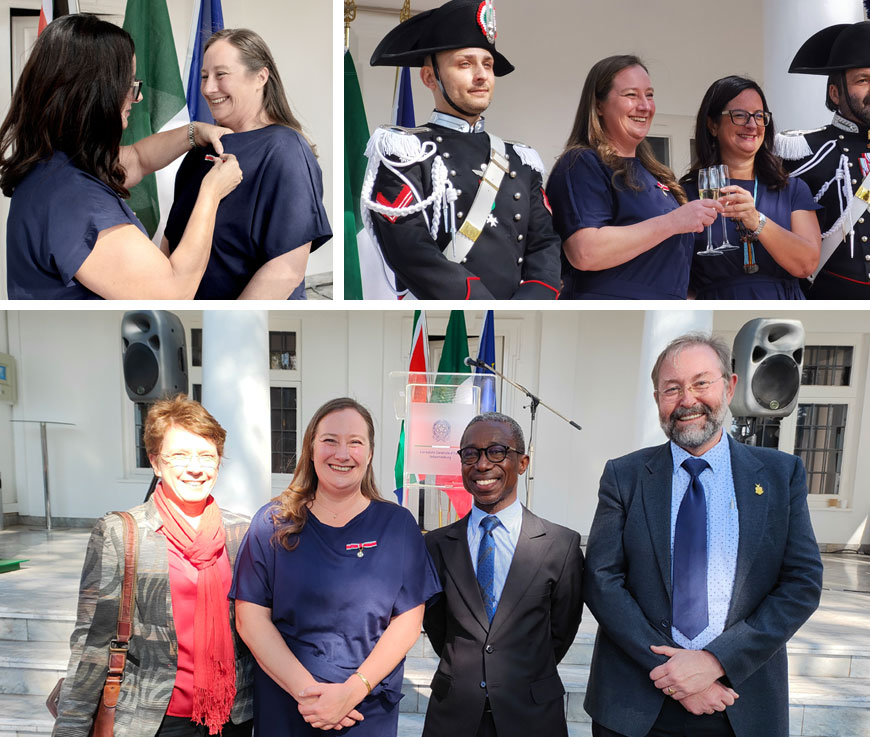 Professor Claudia Polese awarded Knight of the Order of the Star of Italy.